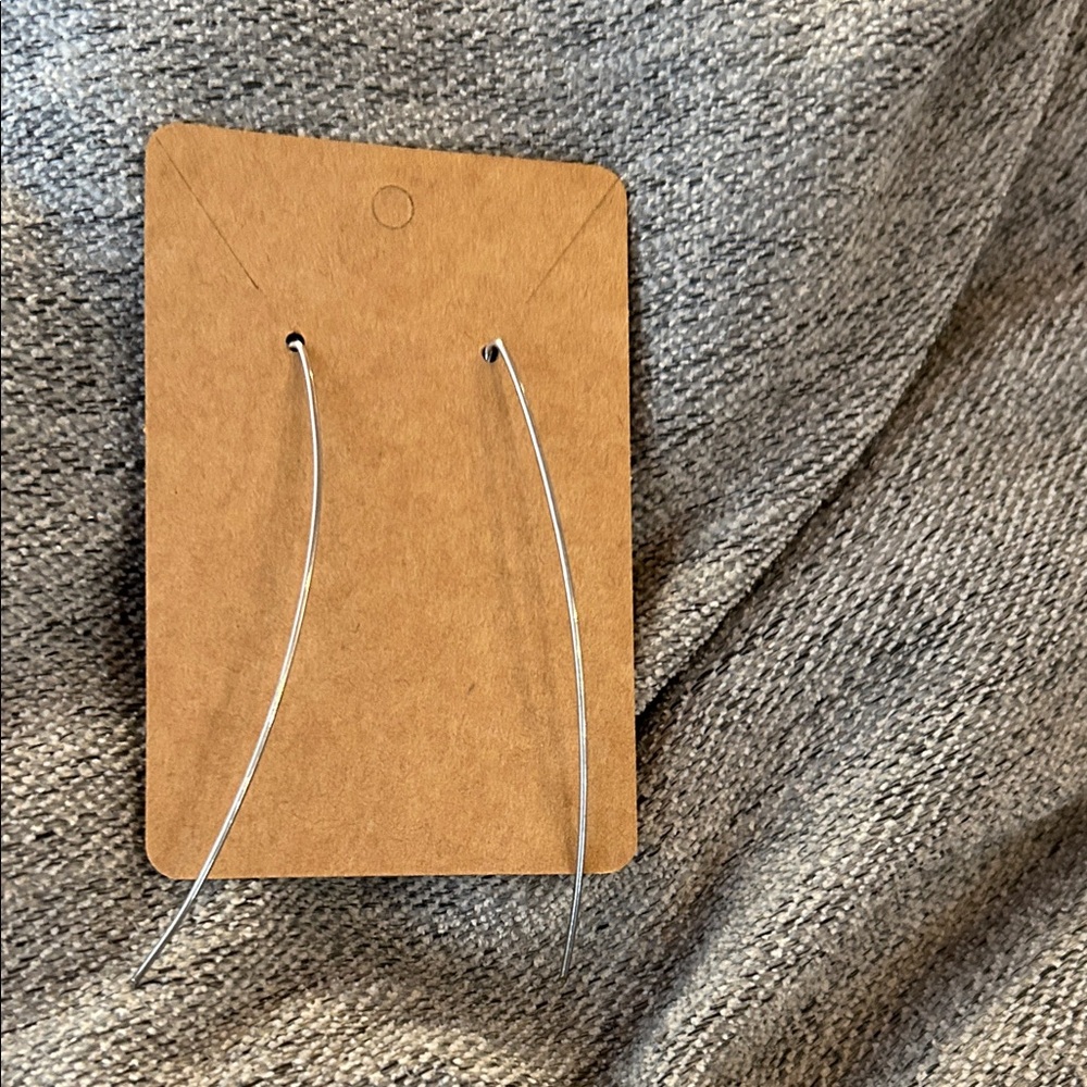 Minimalist Long Silver Threader Earrings